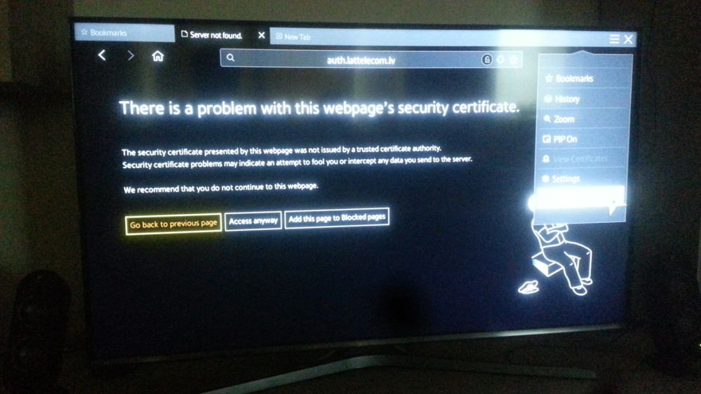Certificate problem/server not found - Samsung Community