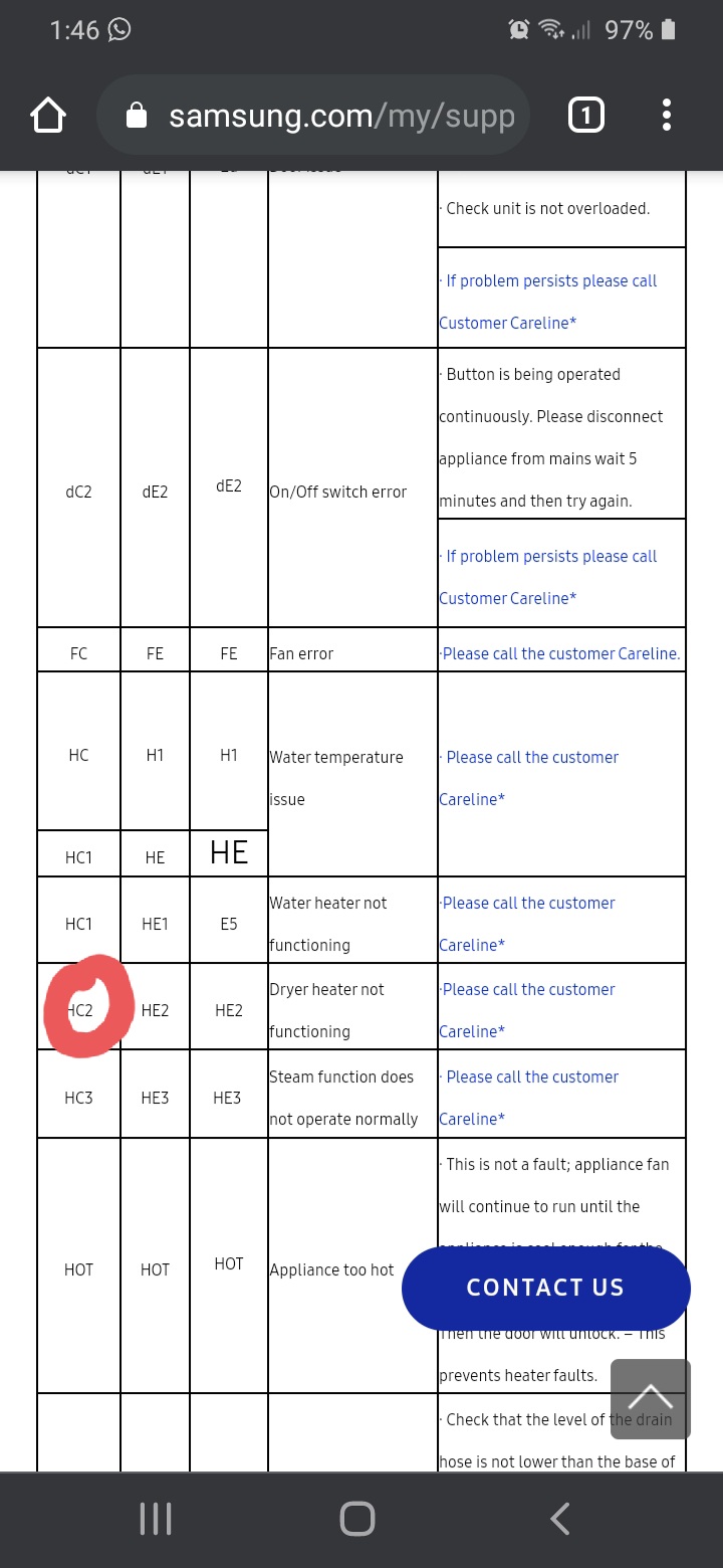 HC2 error code Samsung Community