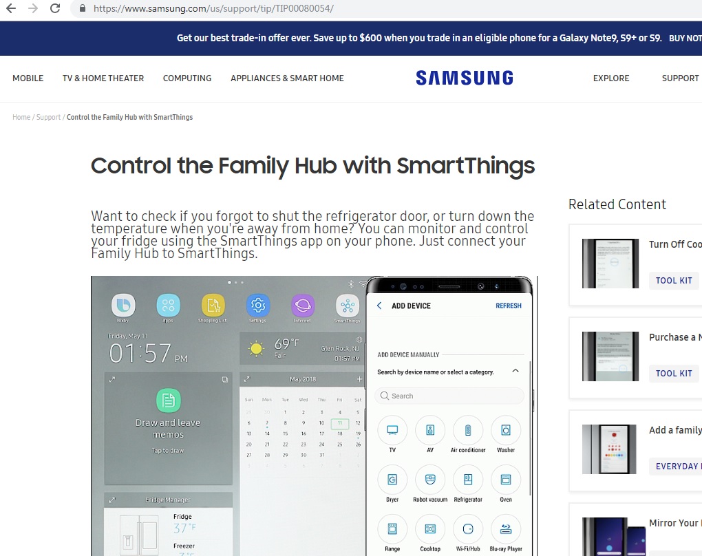 Keine Verbindung zum Family Hub über SmartThings - Samsung ...