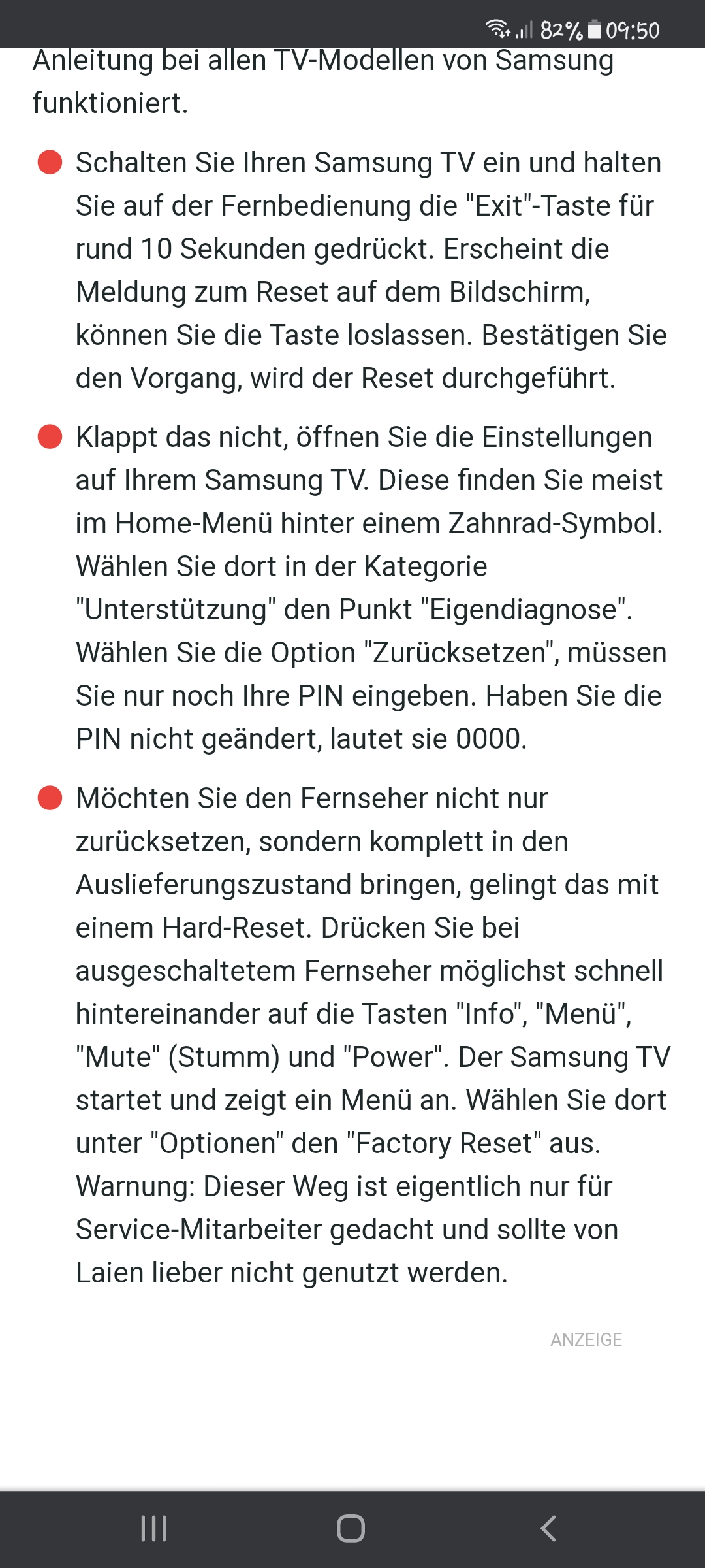 UE55QU7099UXZG Samsung Smart TV Ton funktioniert nicht mehr, auch