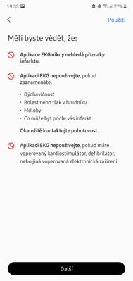 Informace o měření EKG