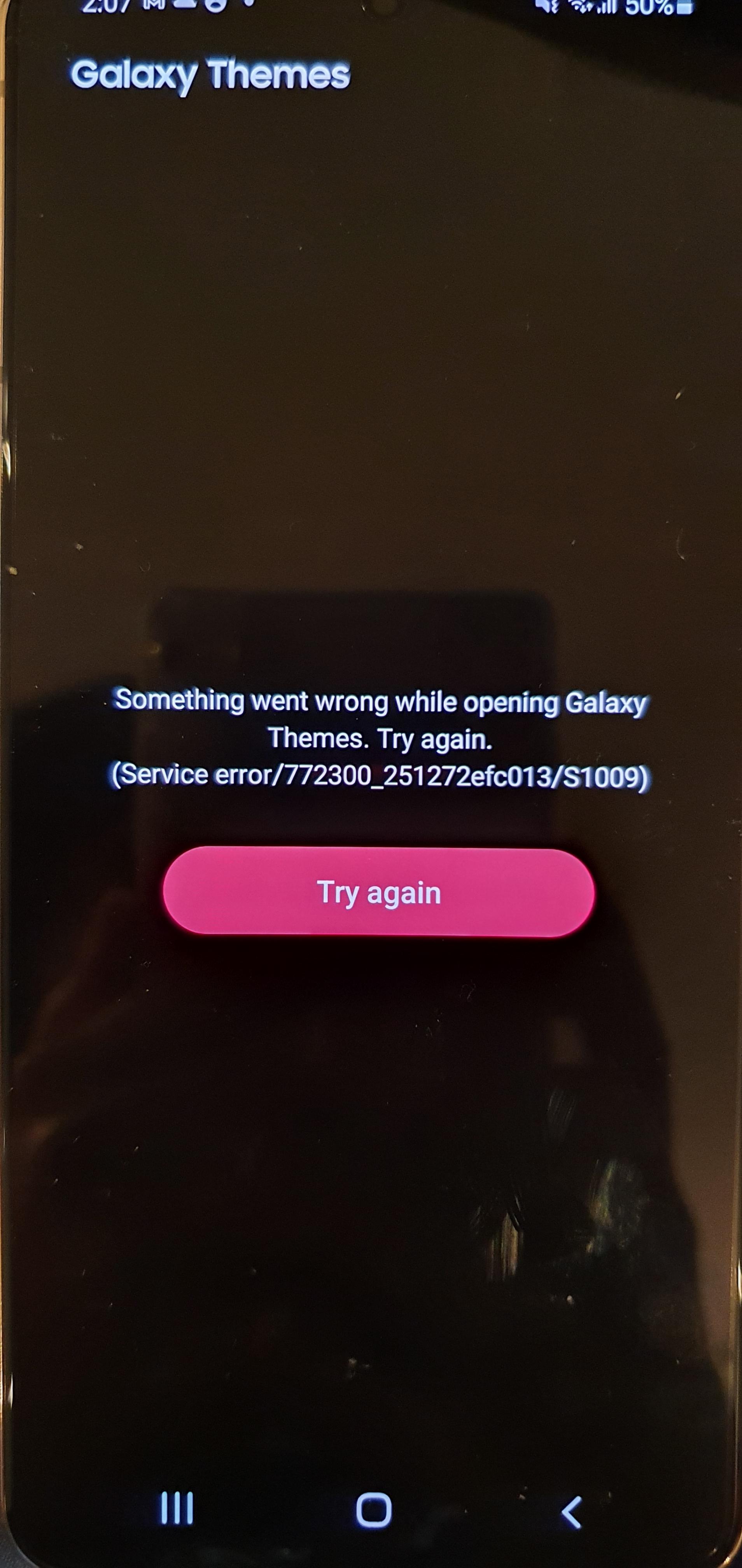 Galaxy themes not opening - Samsung Community