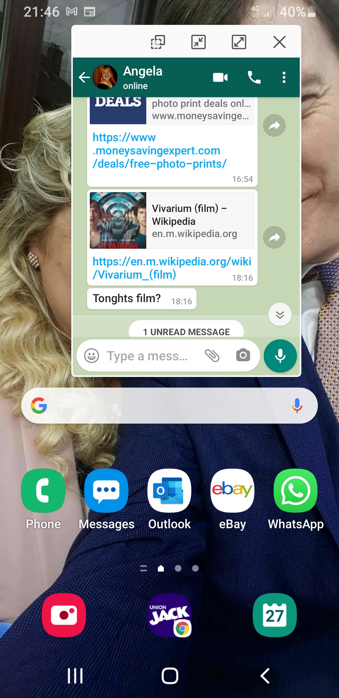 Shrunk WhatsApp screen Samsung Community