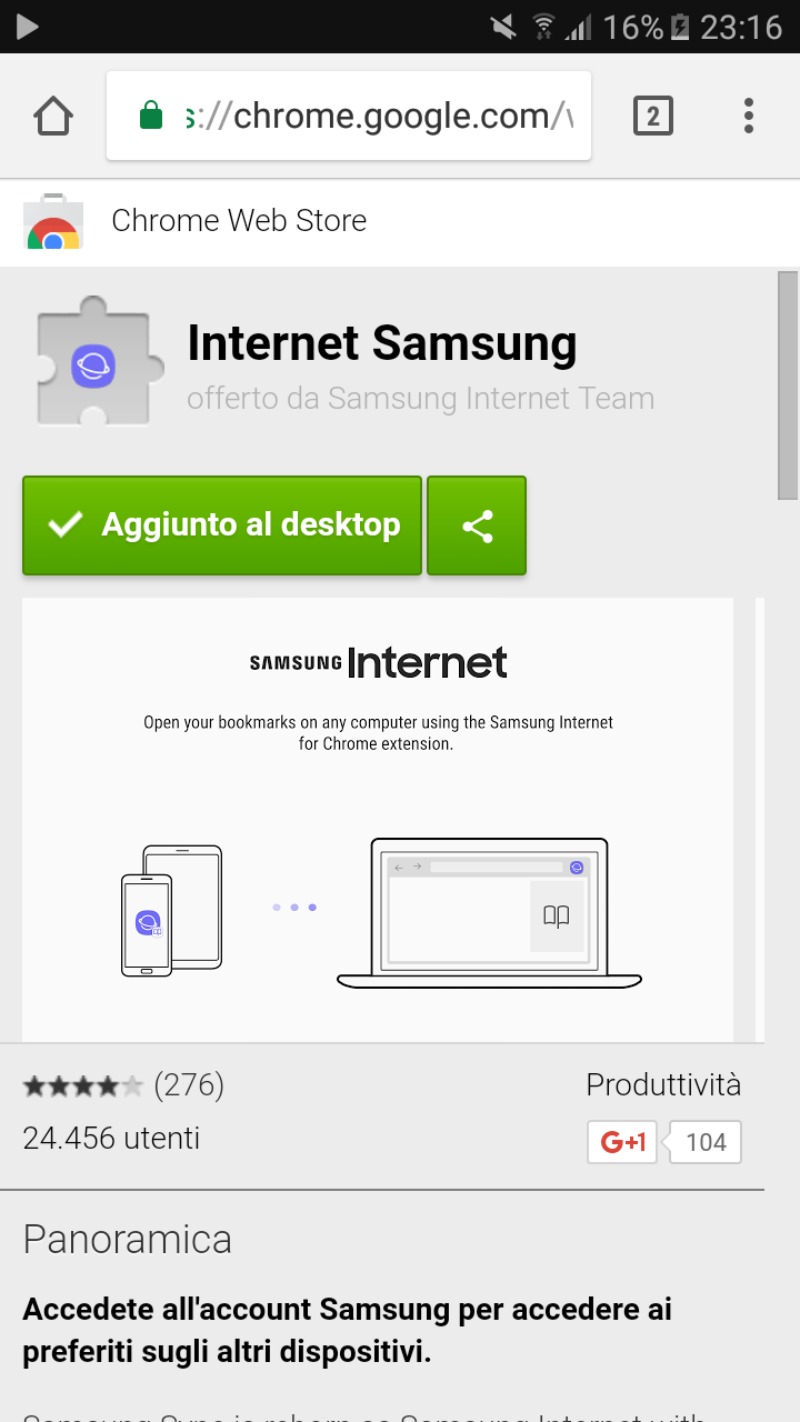 Preferiti Chrome - Samsung Community