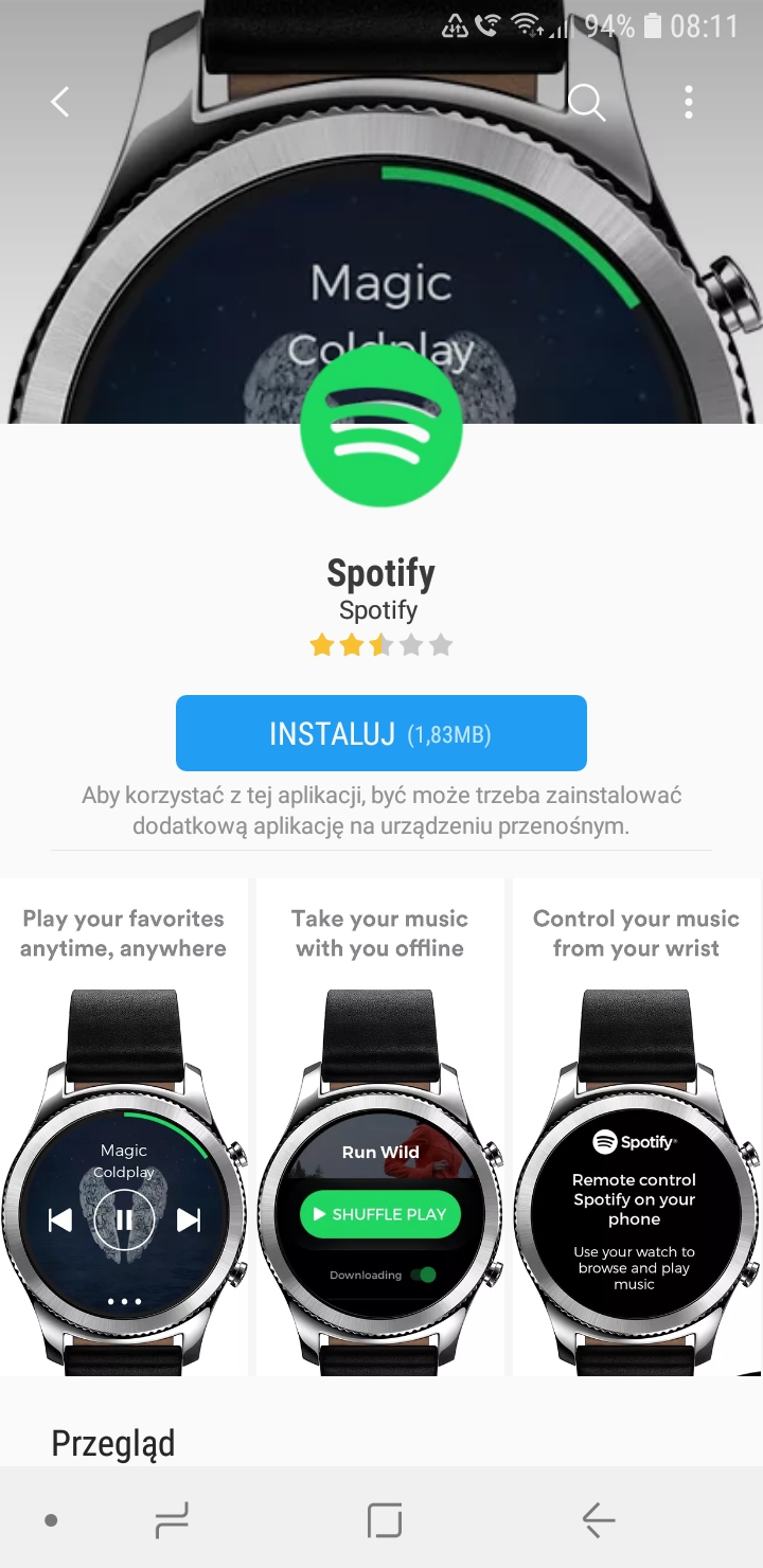 Brak aplikacji Spotify w Galaxy Apps - Samsung Community