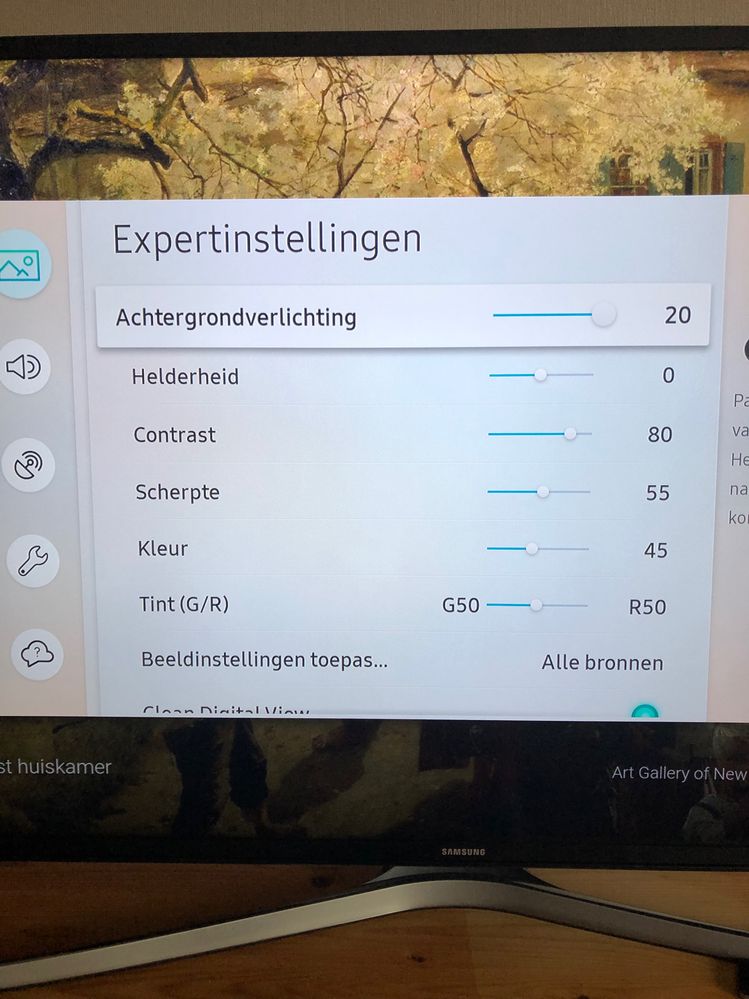 Kleur staat bij mij op 45 ipv 55. Vind ik te rood..