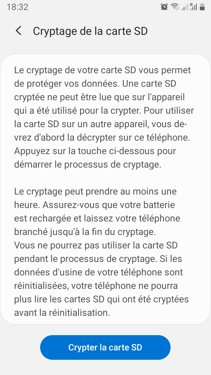 Galaxy J5 2017 - La demande de Cryptage Carte SD ne fait que... Décrypter  :-( - Samsung Community