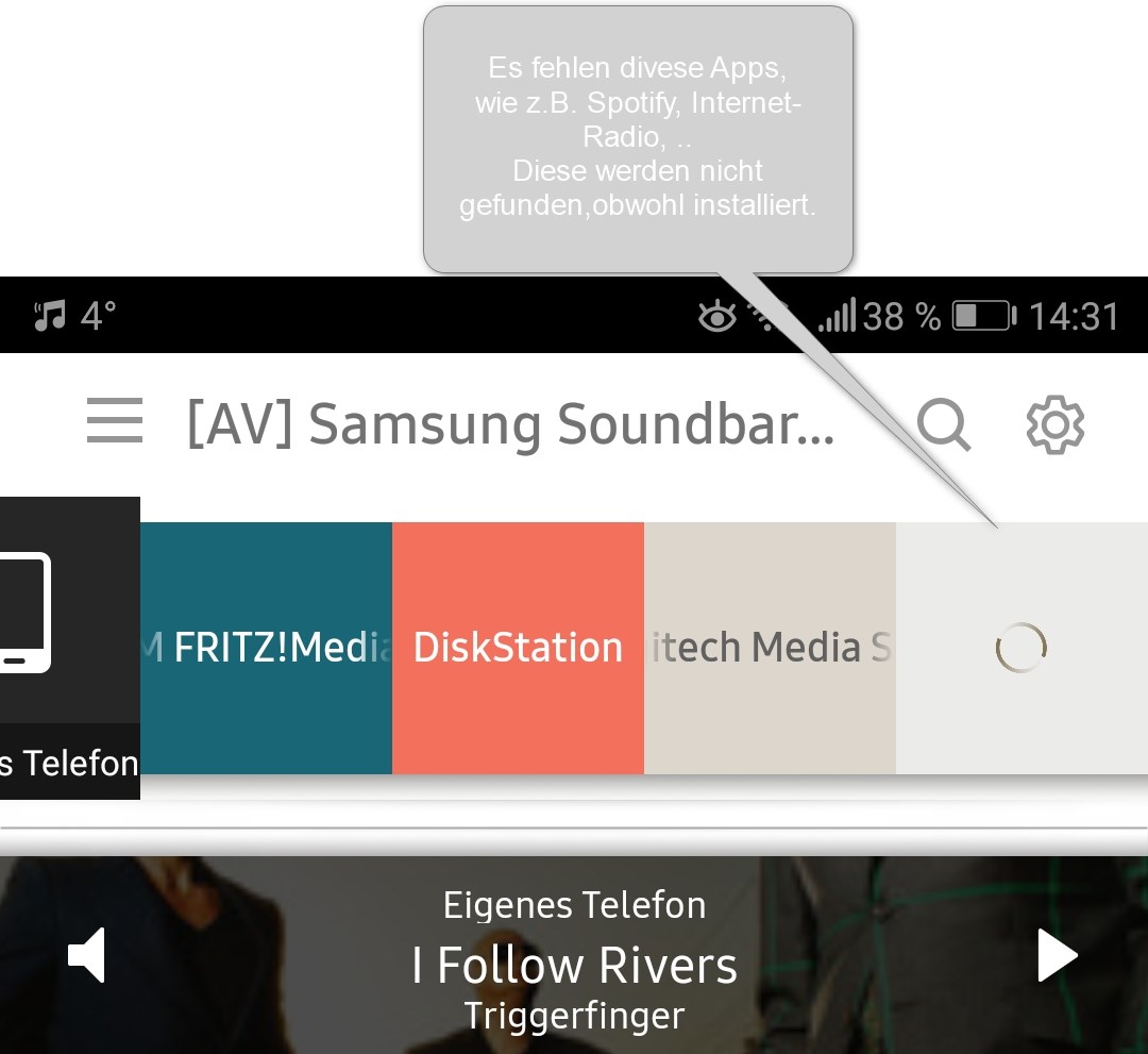 Gelöst: Samsung Multiroom App - Spotify, Internet-Radio nicht mehr möglich  - Samsung Community
