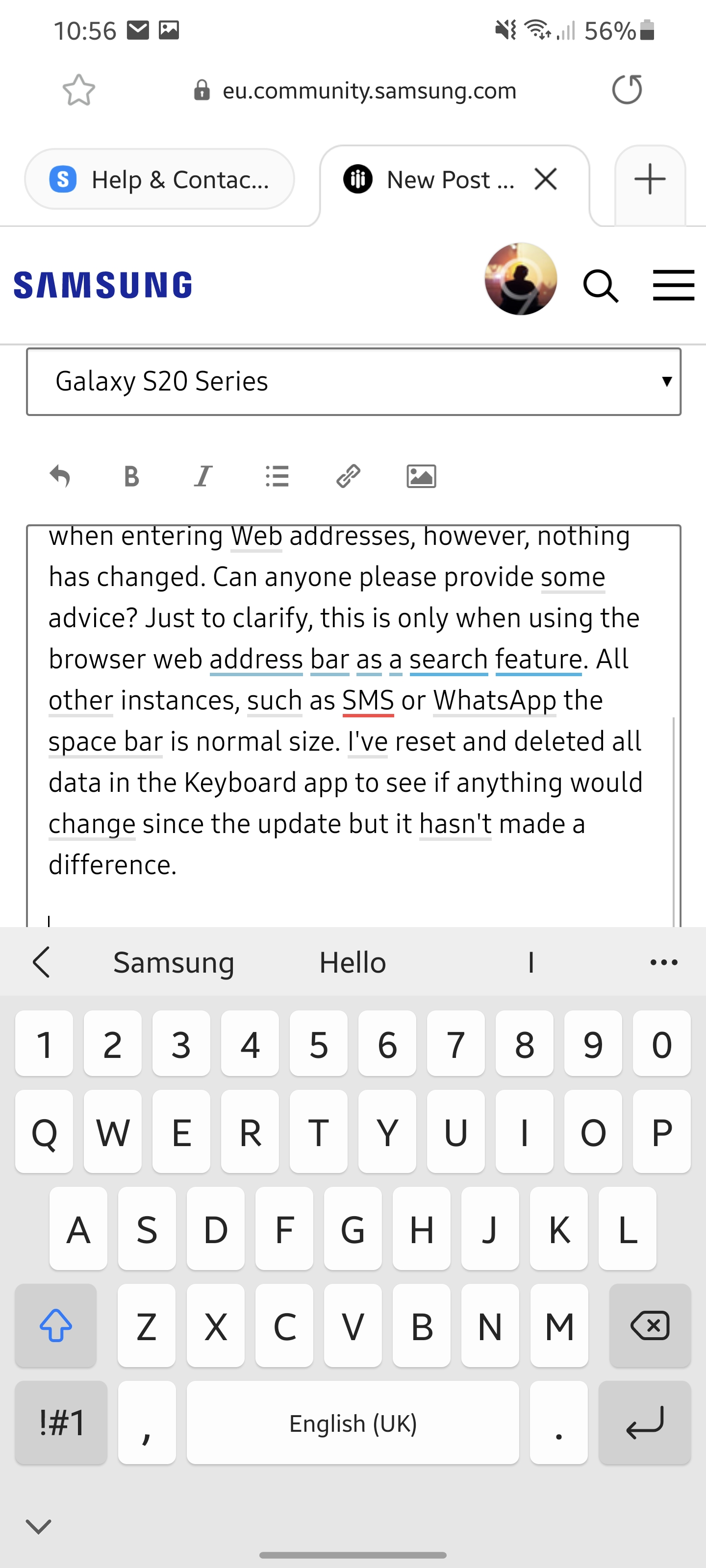 Samsung Keyboard URL buttons - Samsung Community