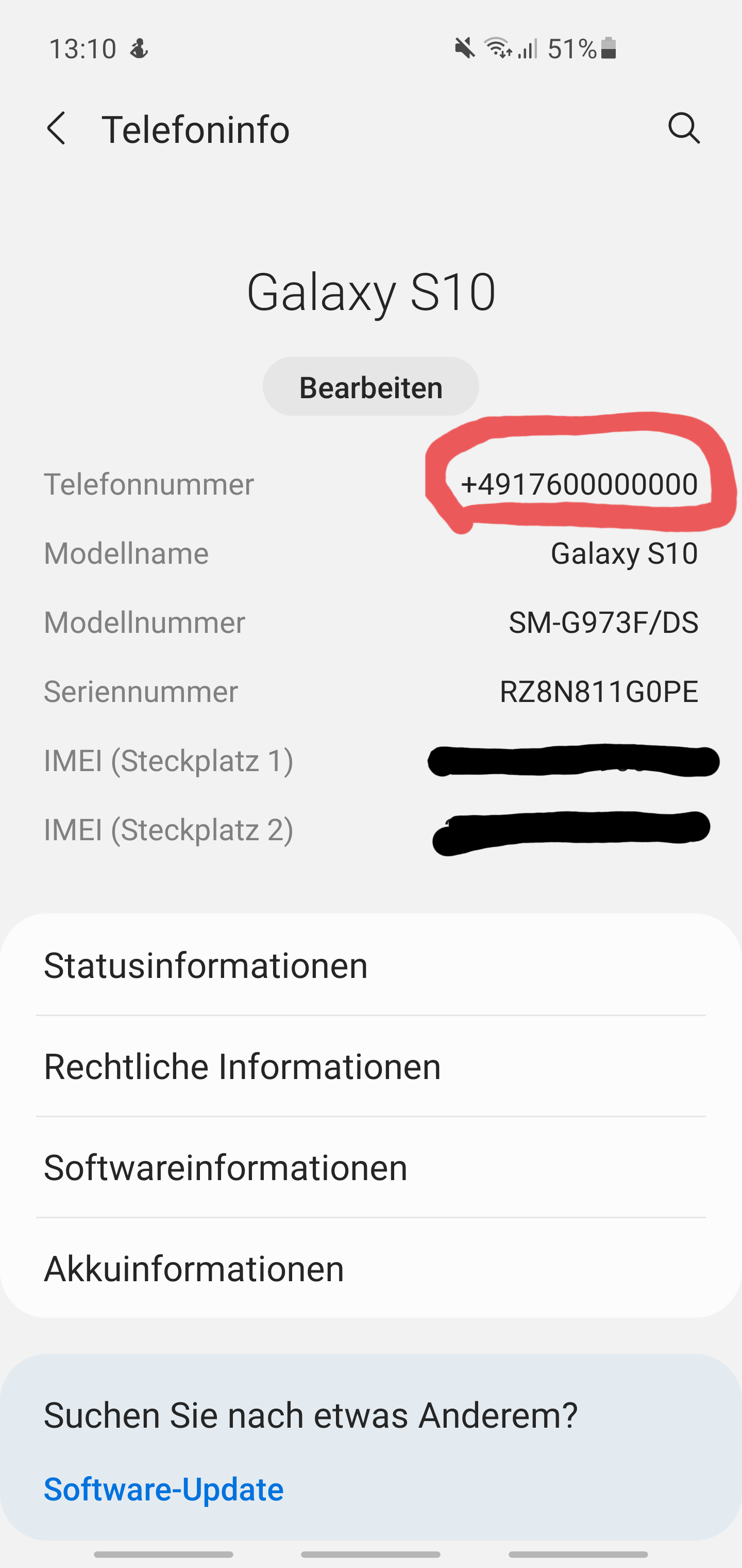 Gelöst: Telefonnummer wird in Telefoninfo nicht richtig angegeben - Samsung  Community