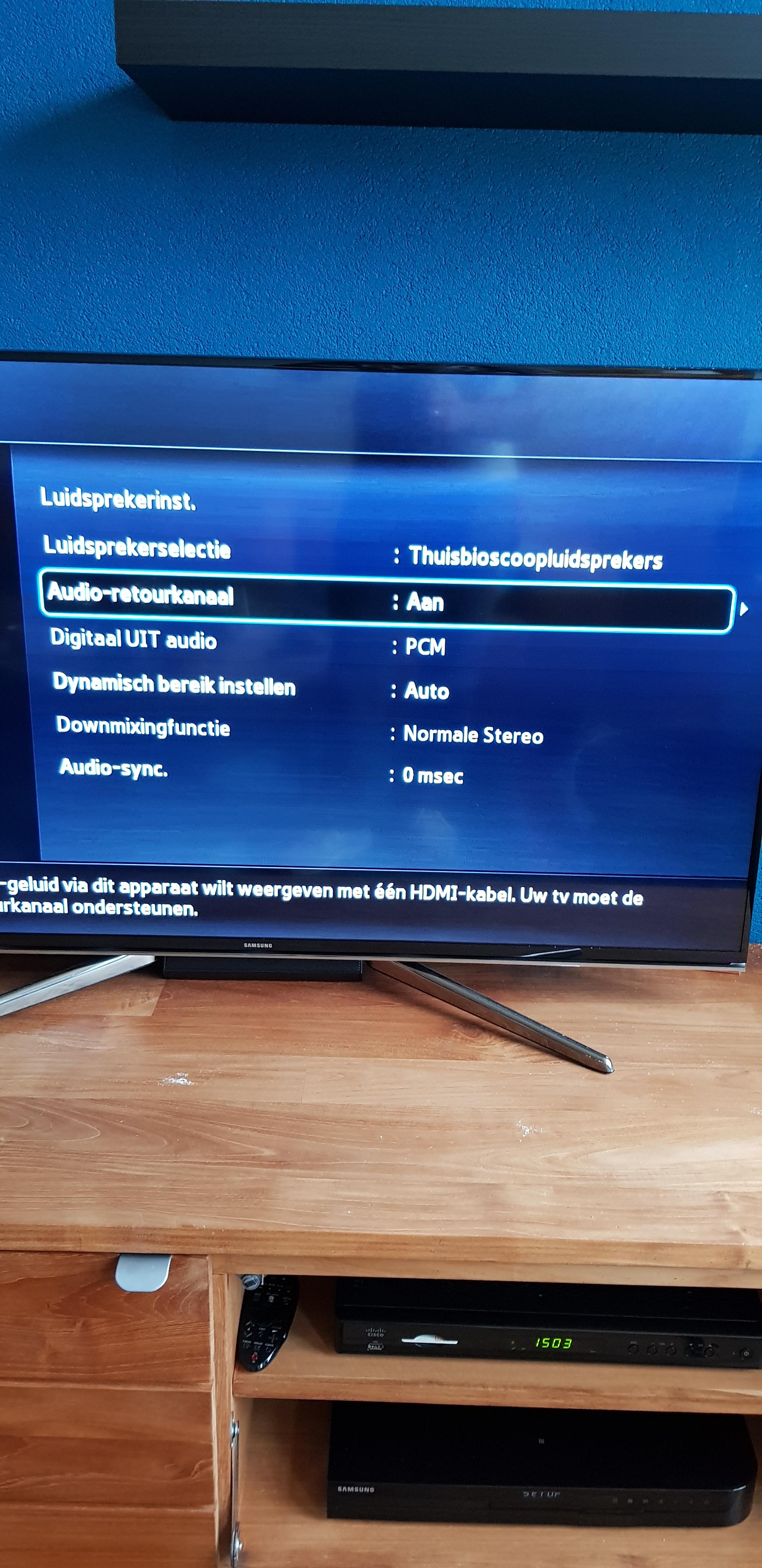Geen geluid van tv via dolby hts h5500 - Samsung Community