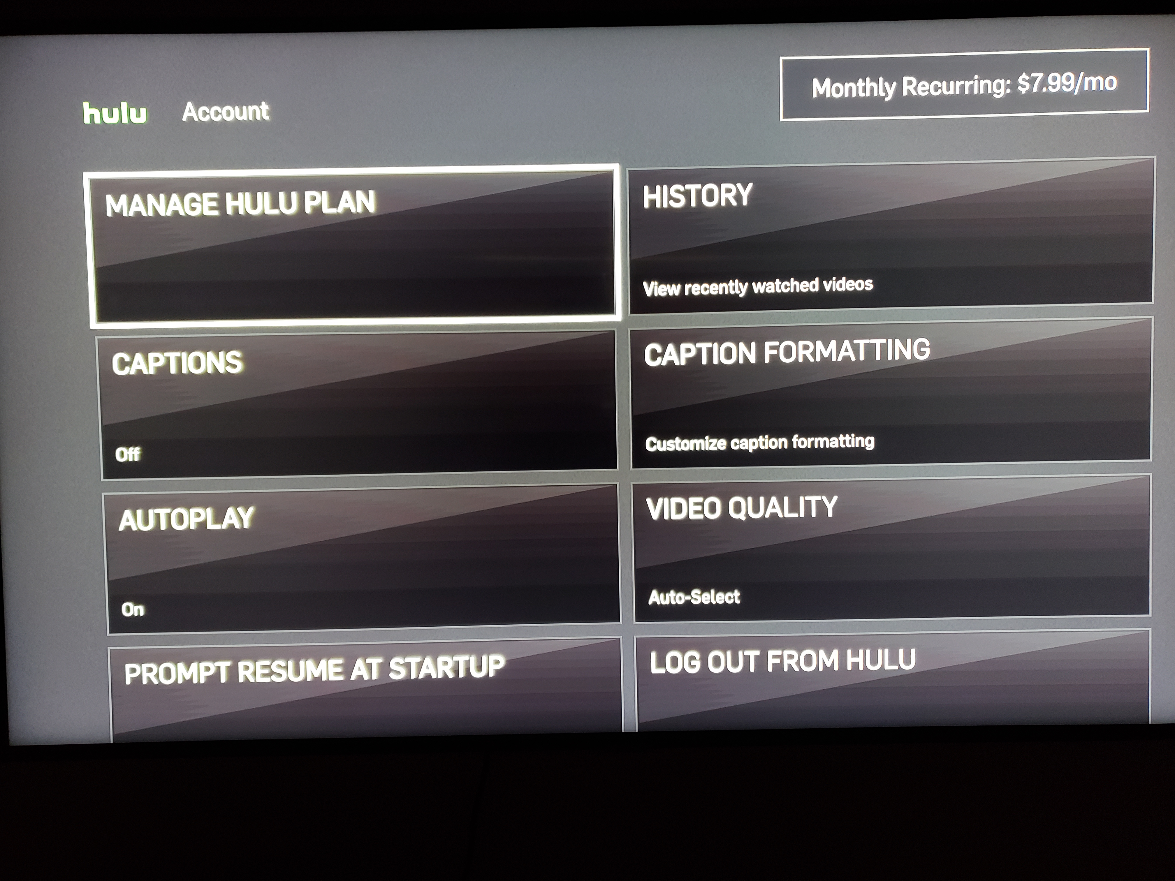 ¿Cómo cambio los perfiles de Hulu en mi televisor inteligente?