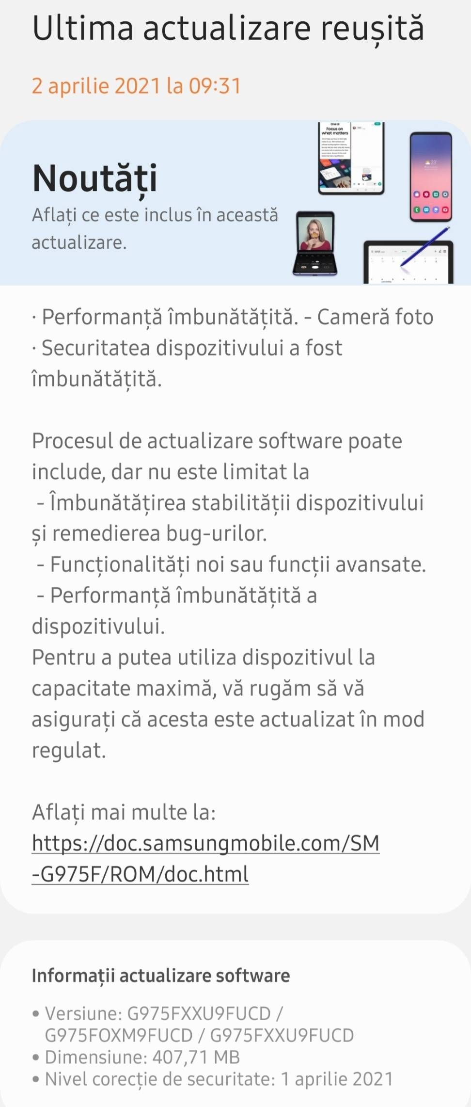 Re: Galaxy S10 - update de securitate pe luna aprilie - Samsung Community