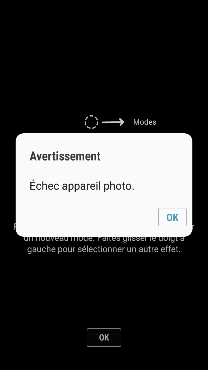 Résolu : Message d'erreur « Echec appareil photo » - Samsung Community