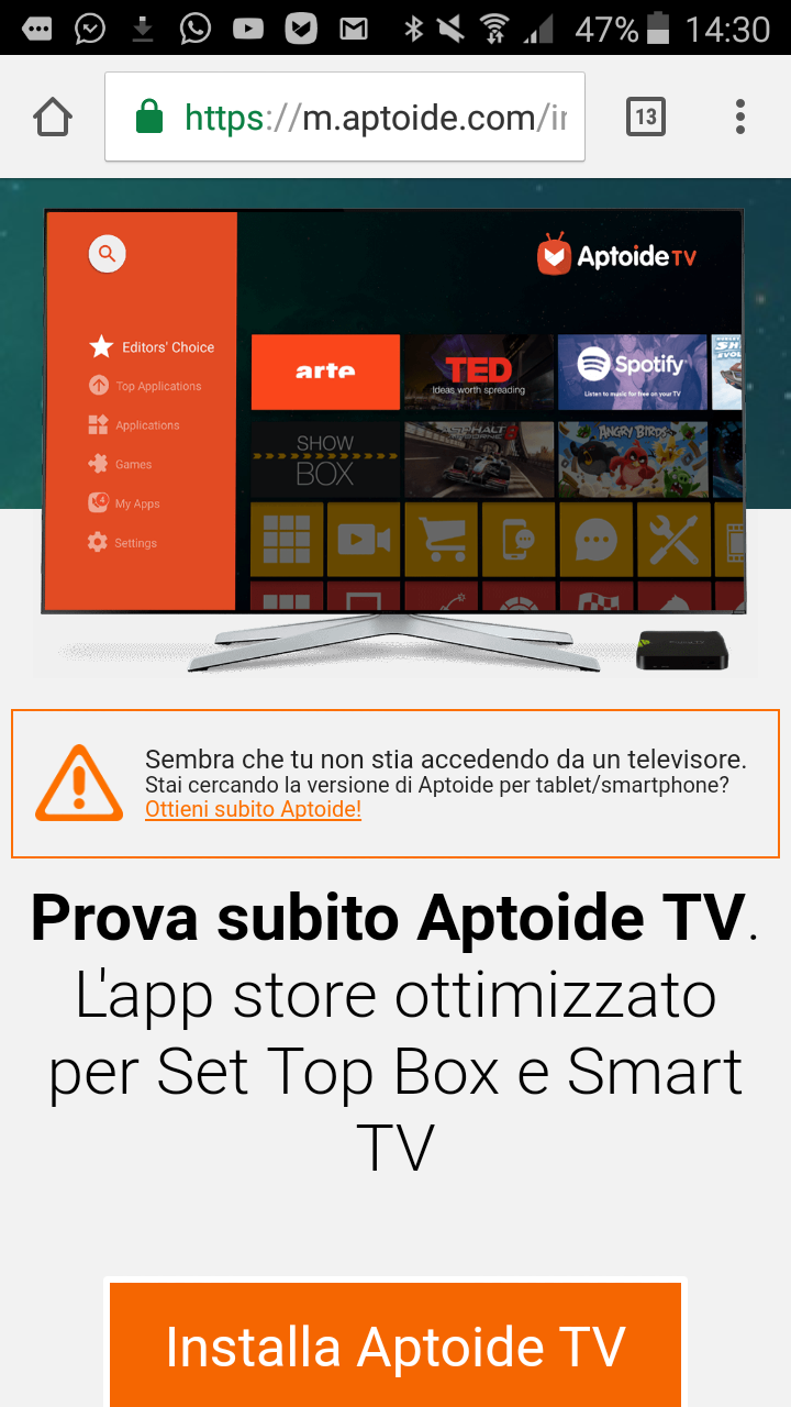 Non riesco a scaricare Aptoide tv sul mio tv samsung - Samsung Community