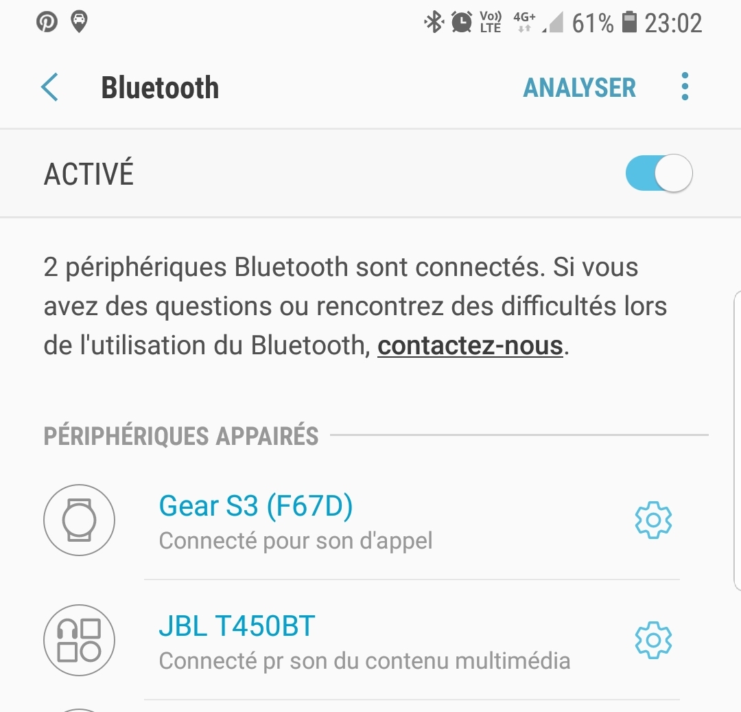 Résolu : Niveau batterie Bluetooth - Samsung Community