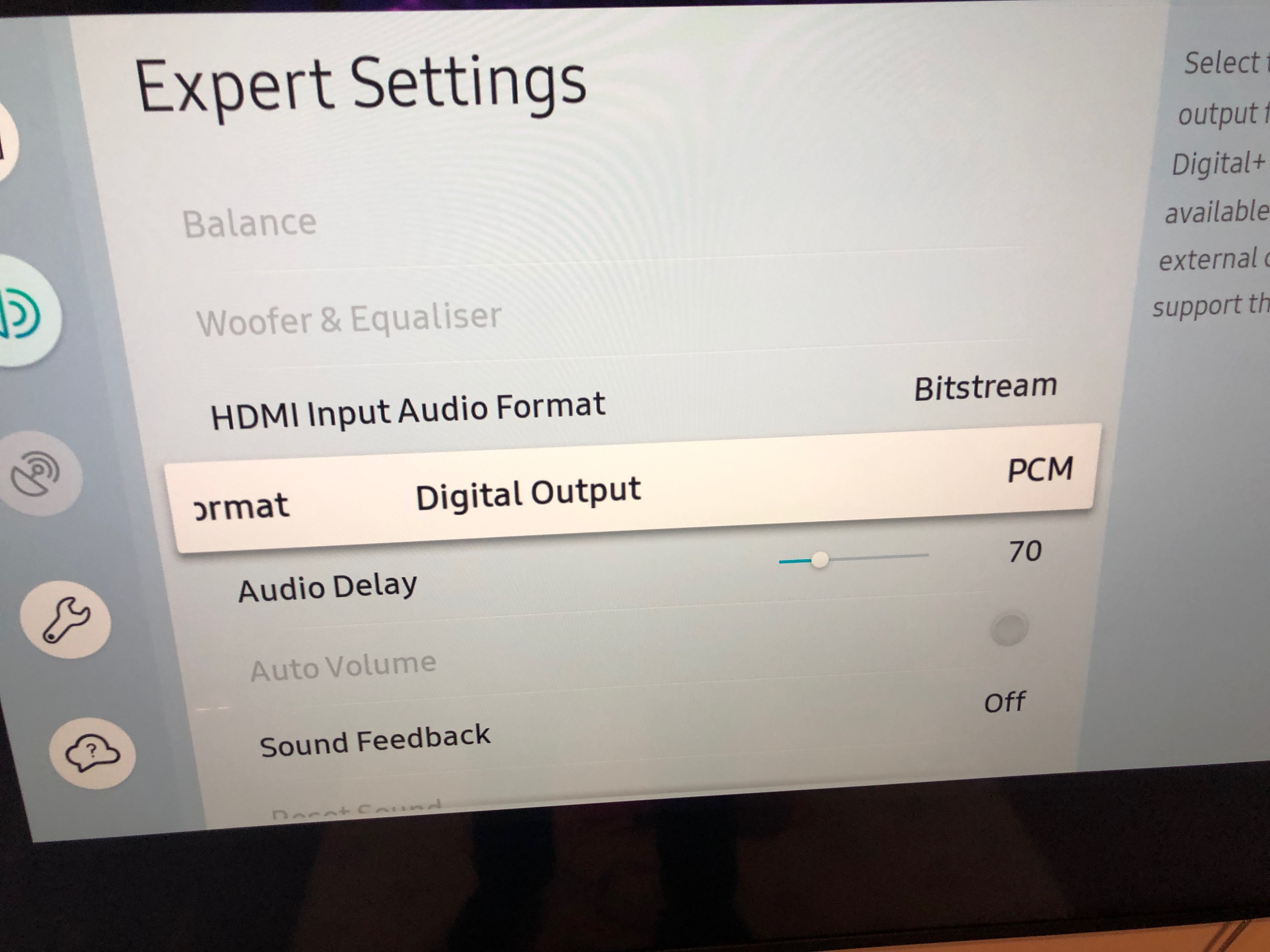 Home theatre won't play sound via HDMI (UE65NU7172 + HTC453) Samsung