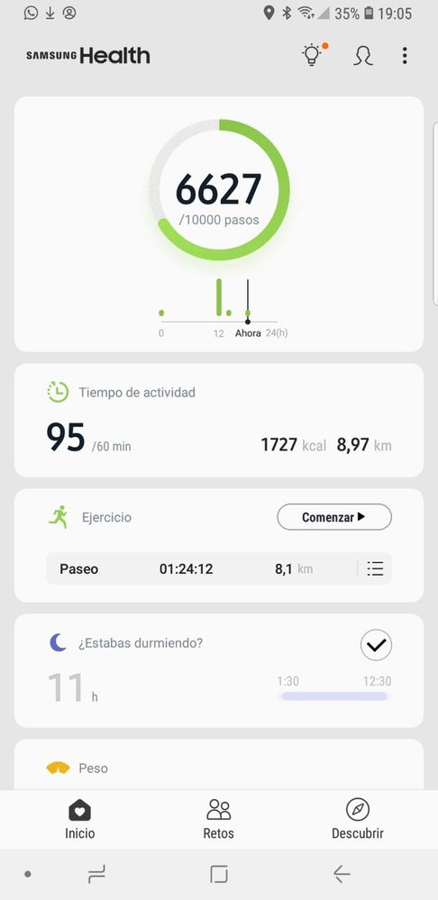 Samsung health no detecta pasos