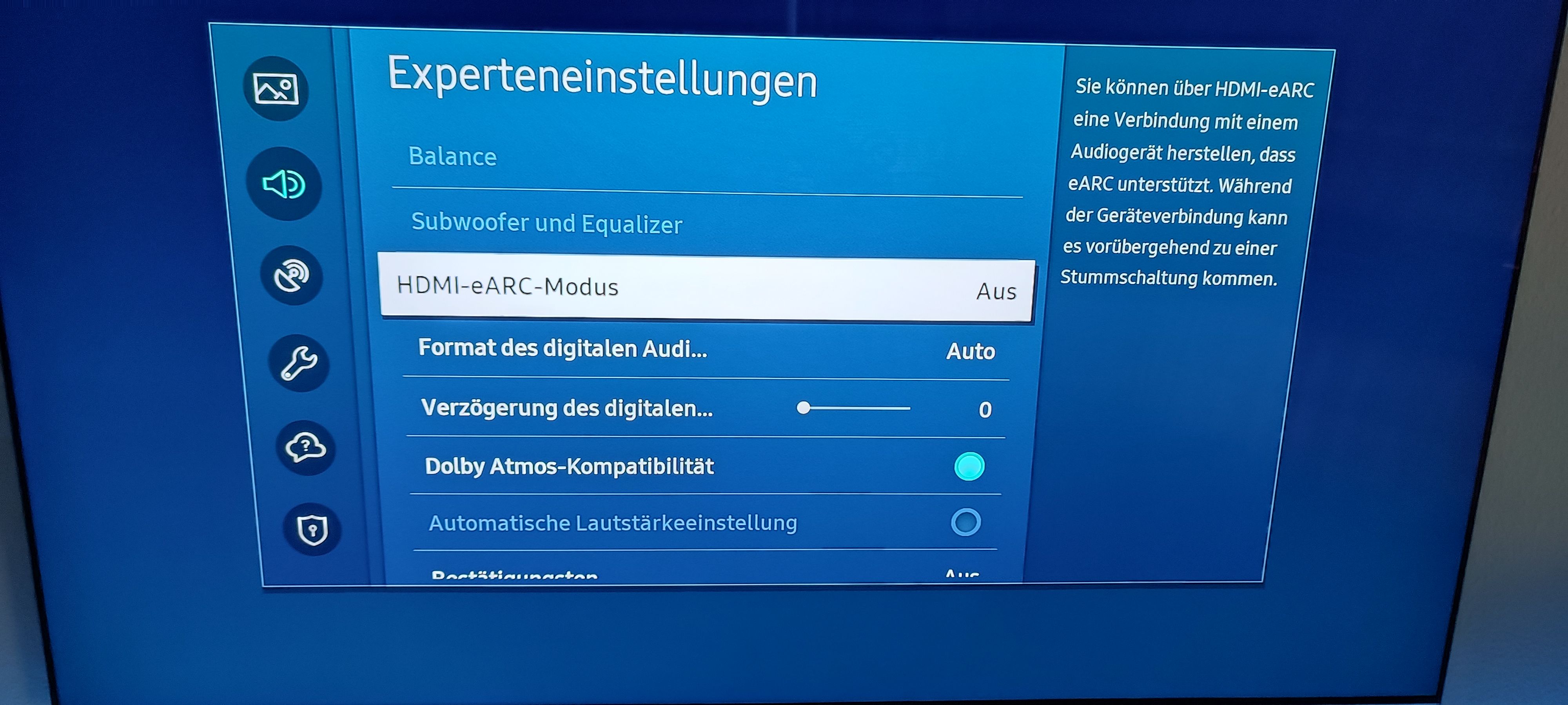 Kein Dolby Atmos über eArc Samsung Community