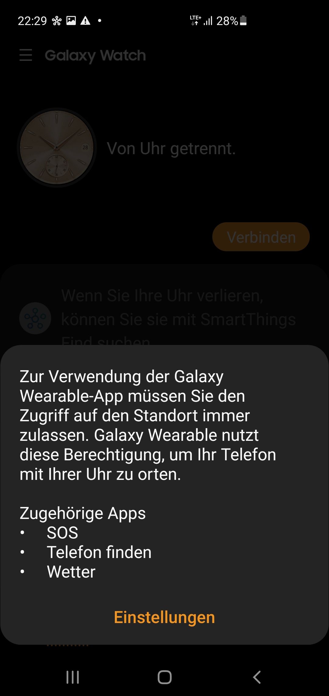 Wearable App lässt sich nicht neu installieren Samsung Community
