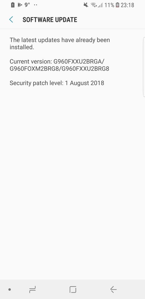 Still stuck on August security patch
