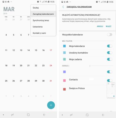 Synchronizacja Kalendarza z Samsung Cloud