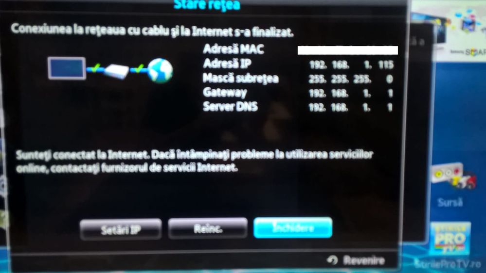 Solved My Smasung Tv Won T Connect To The Internet Error Exe 001 And Error Model Bind Tough The Network Status Is Fine Samsung Community