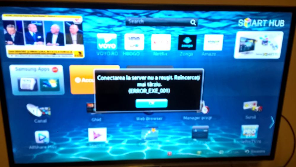Solved: My smasung tv won't connect to the internet, Error_exe_001 and  Error_model_bind, tough the network status is fine - Page 2 - Samsung  Community