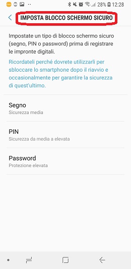 password di default per sblocco schermo - Samsung Community
