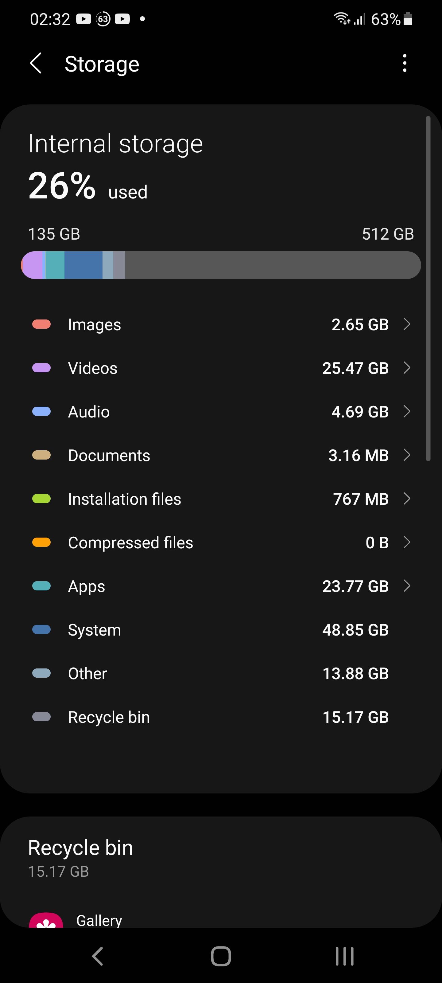 Solved: What is other in storage - Samsung Community