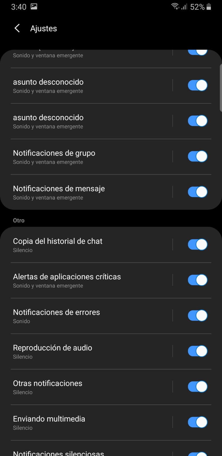 Solucionado: Sin sonido en notificaciones de whatsapp - Página 2 - Samsung  Community