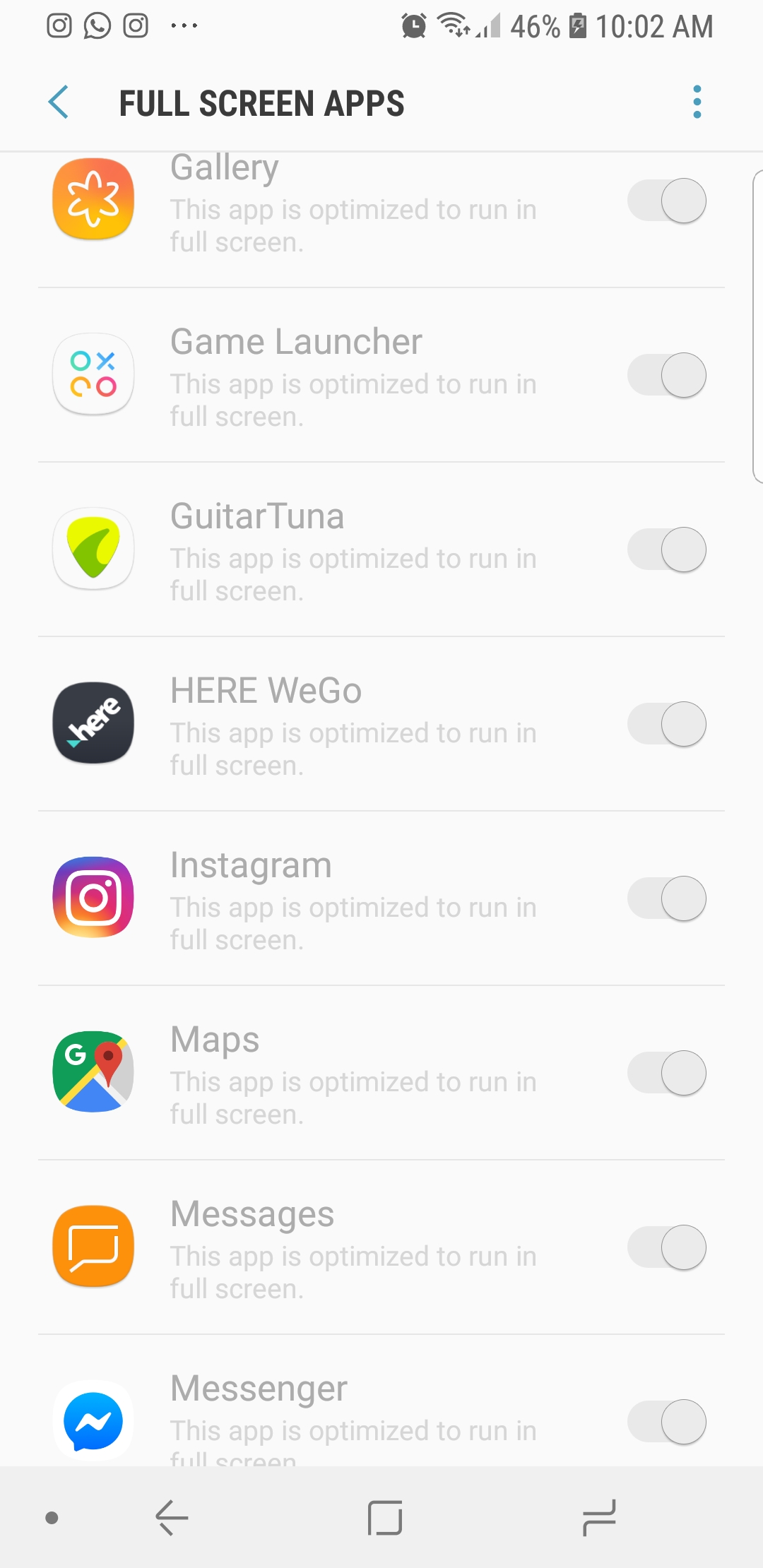 S8 Full Screen Instagram Samsung Community