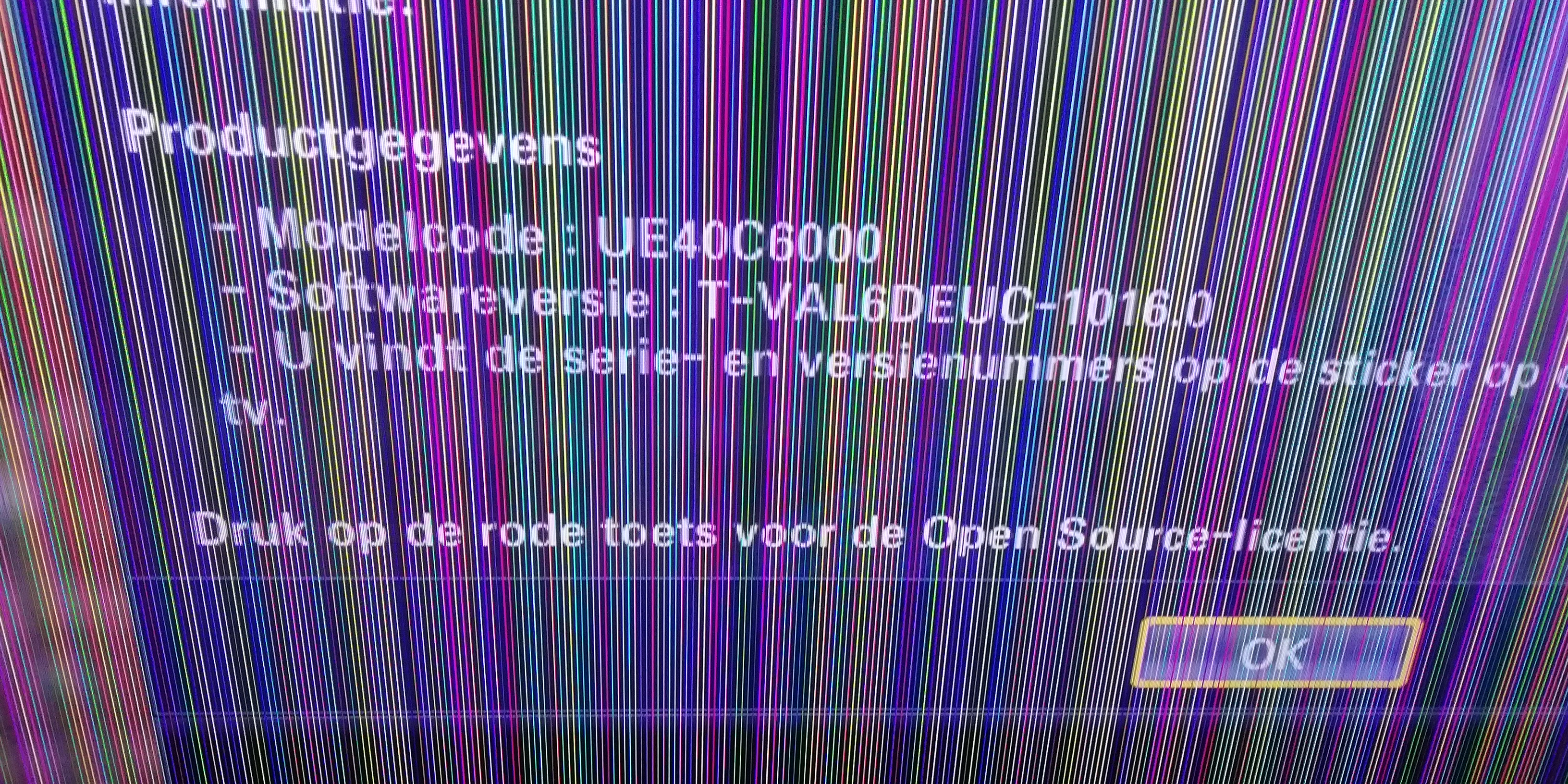 Verticale strepen UE40C6000 TV - Samsung Community