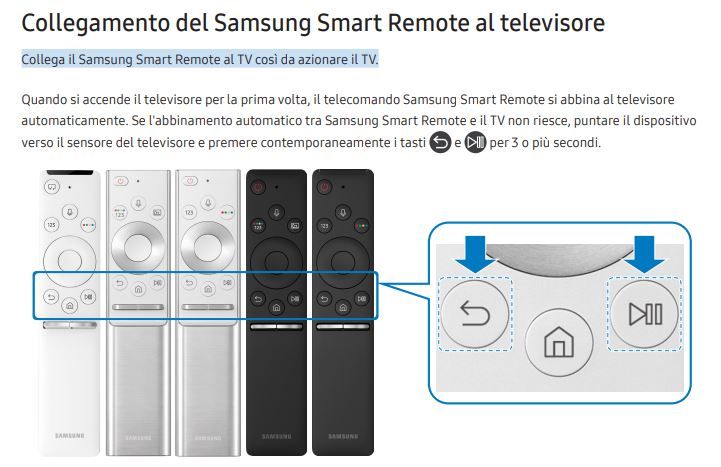 Buongiorno a tutti, ho acquistato un Samsung 55 NU7400UXZT non riesco ad  abbinare il telecomando al televisore - Samsung Community