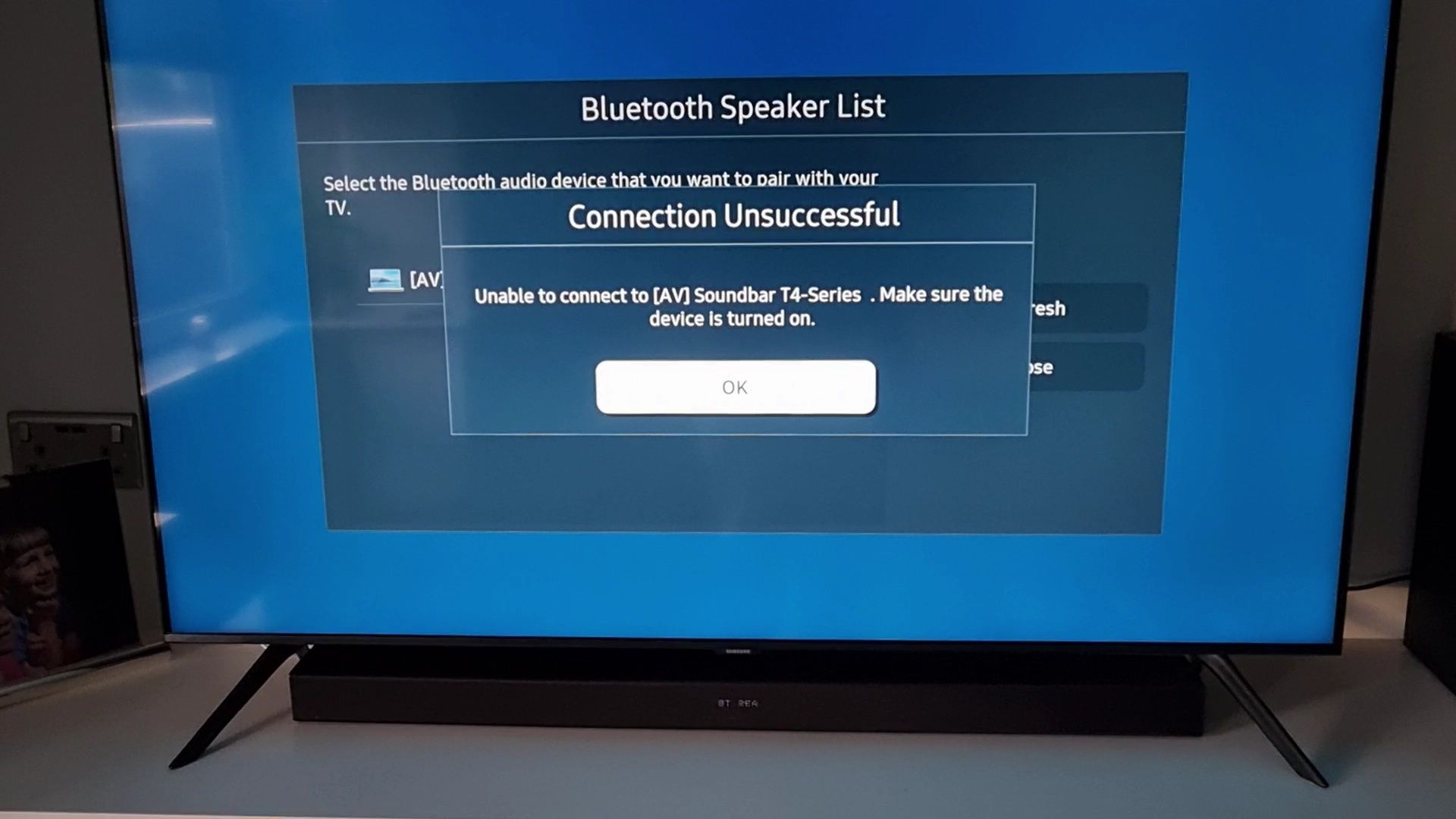TV Q60 and HW-T450 soundbar: paired but not connecting - Samsung Community