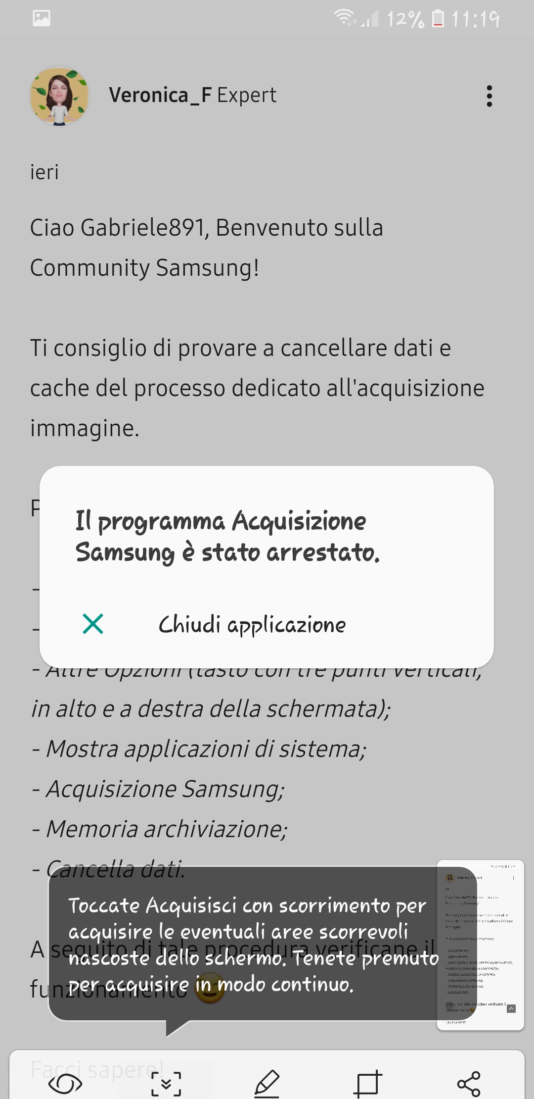 Problema acquisizione screenshot con Samsung Galaxy A8 2018 - Samsung  Community