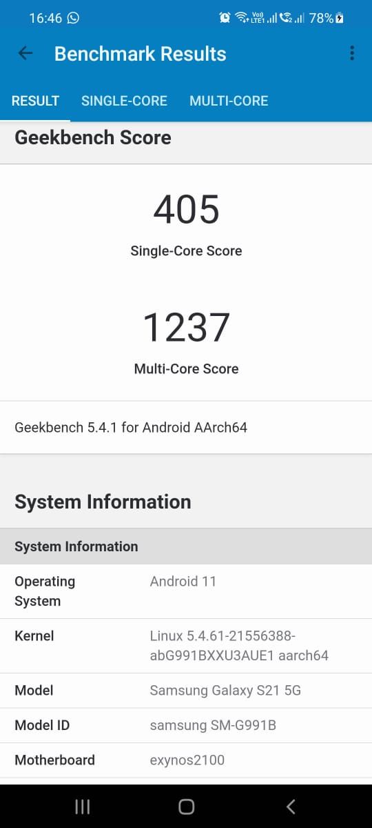 s21 ultra geekbench