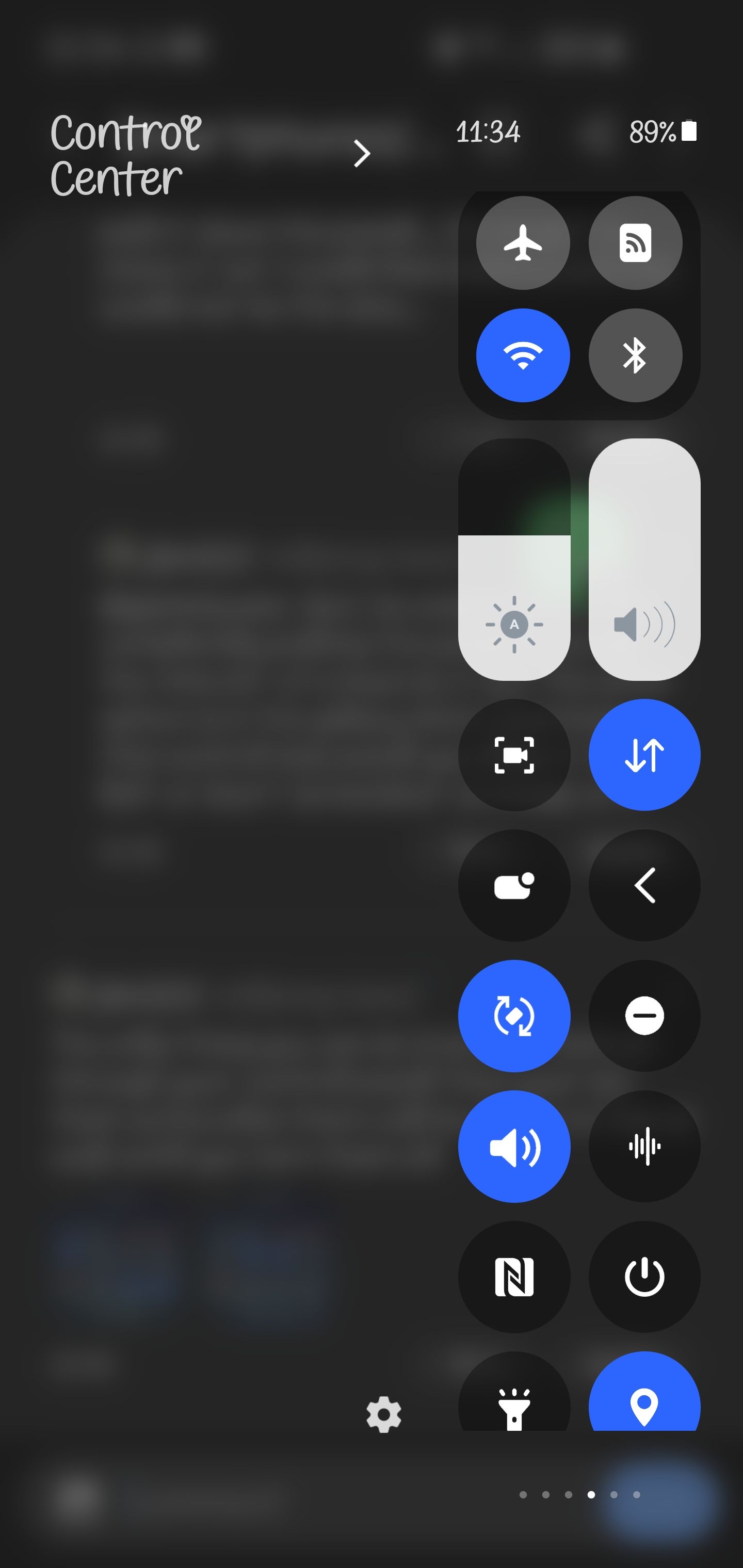 Show/hide from status bar the Bluethoot, NFC, flight mode's icons