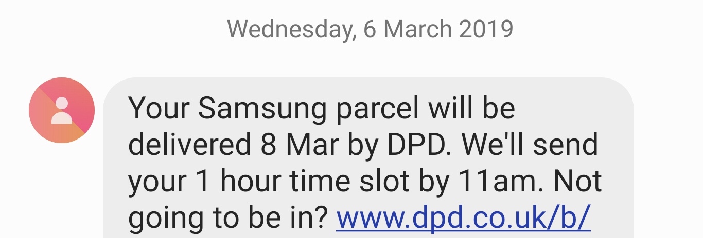 Dpd Notification Samsung Community