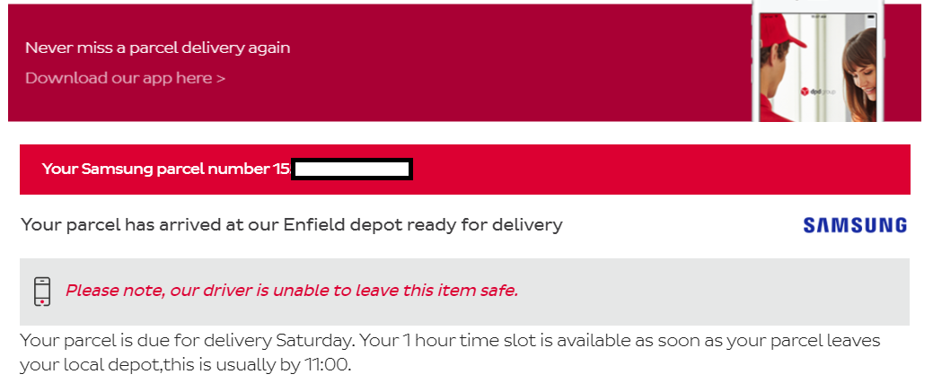 DPD Notification - Page 6 - Samsung Community