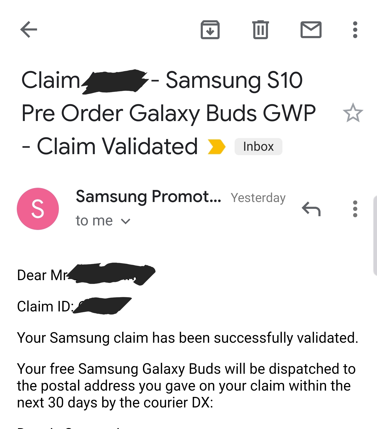 Solved: How do you claim the galaxy ear buds with the pre order of s10 -  Page 20 - Samsung Community