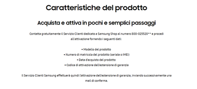 Errore attivazione garanzia +3 anni su Frigorifero - Samsung Community
