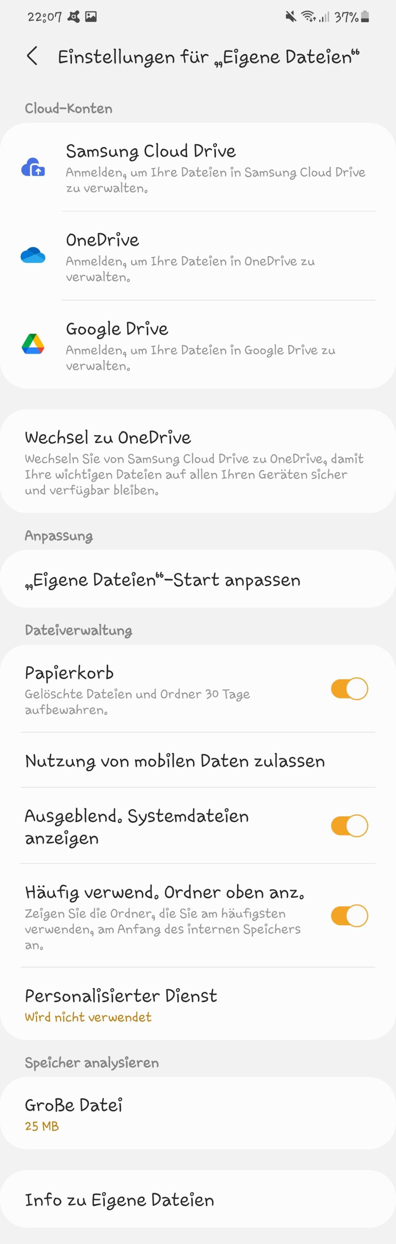 Gelöst Ordner Interner Speicher>Android>data leer Samsung Community