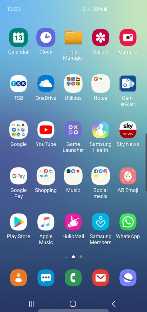 Grey highlight bar at the bottom of the screen - Samsung Community