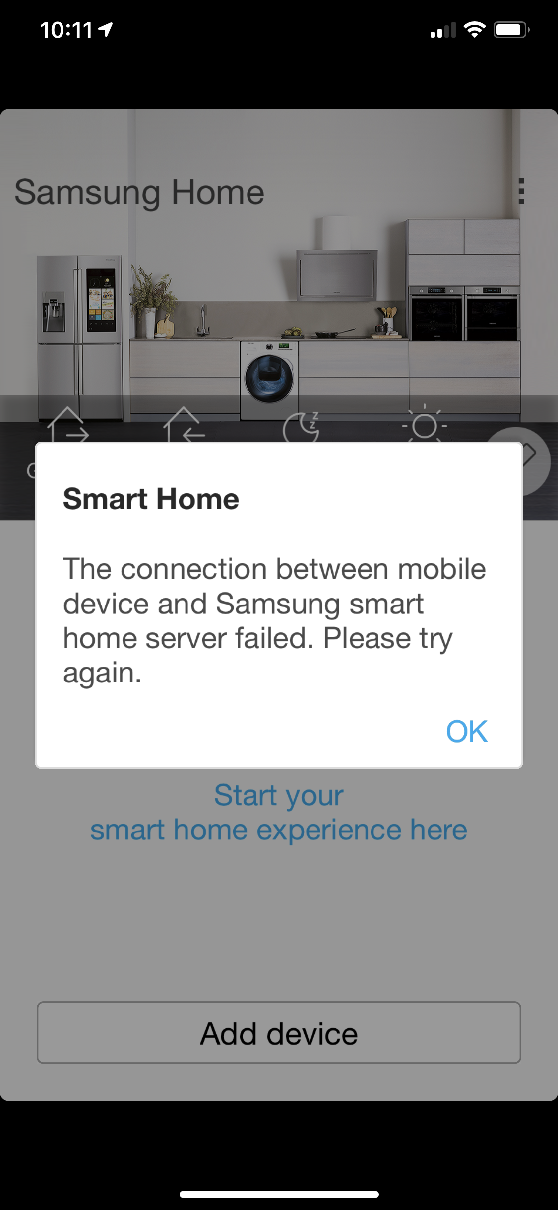 Solved Smart Home App Not Working Samsung Community