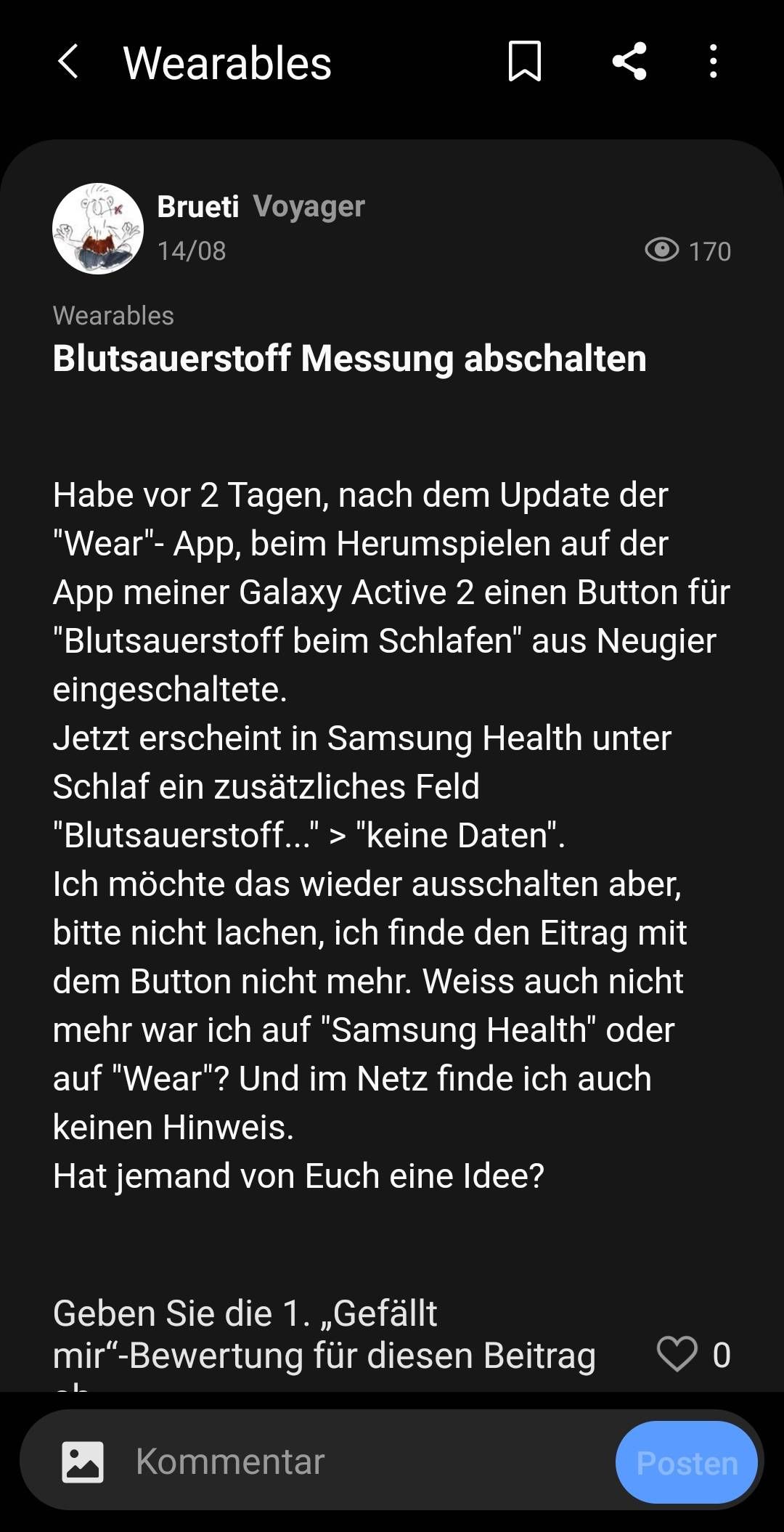 Galaxy Watch 3 Blutsauerstoff im Schlafprotokoll? - Samsung Community