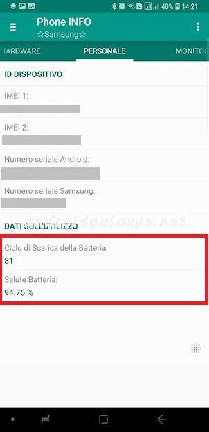 Info stato batteria Android 9 pie - Samsung Community
