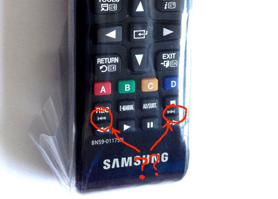 Solved: Remote control 'next' and 'previous' buttons - Samsung Community
