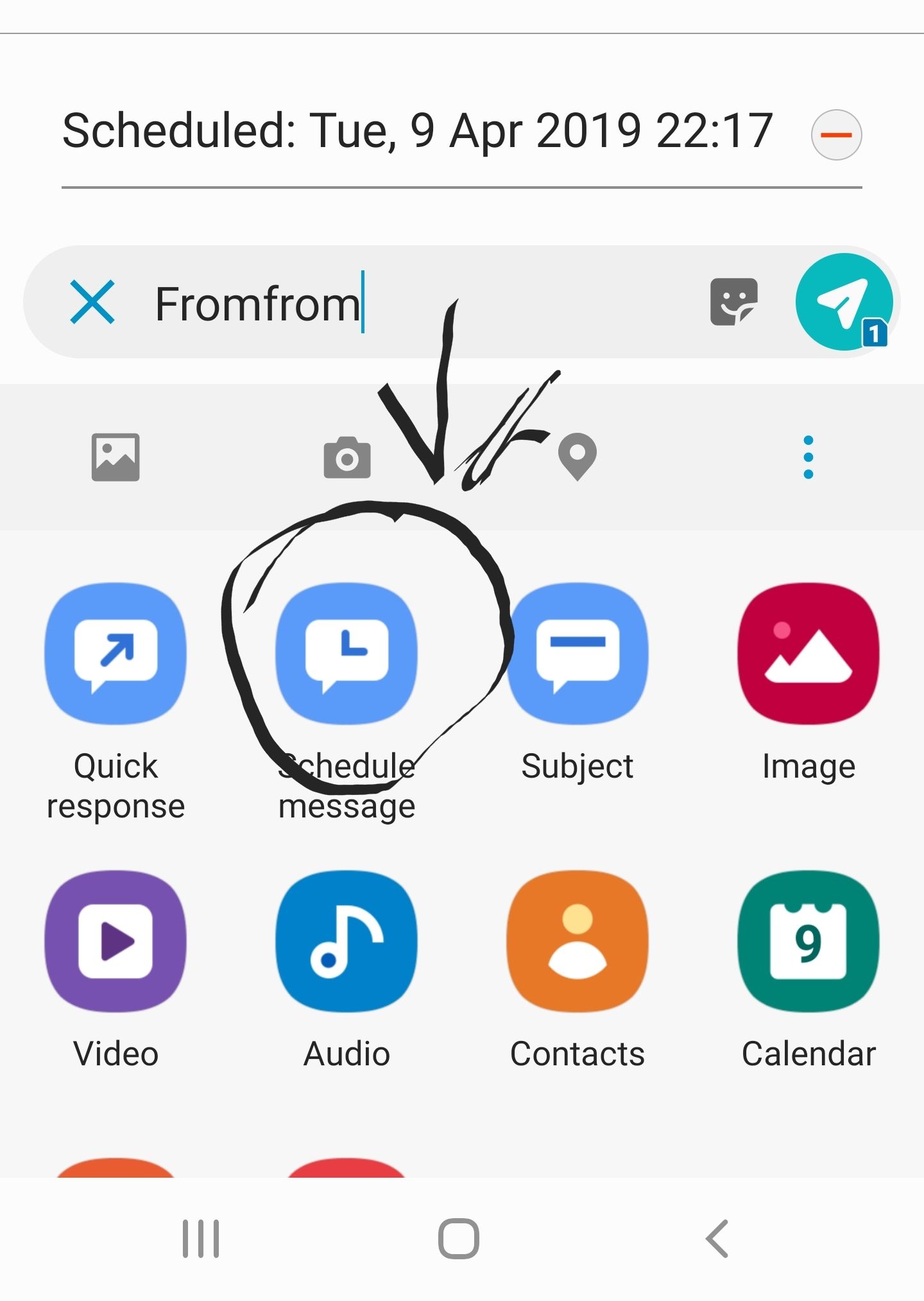 Solved S10e Messaging App to Schedule Messages Samsung Community