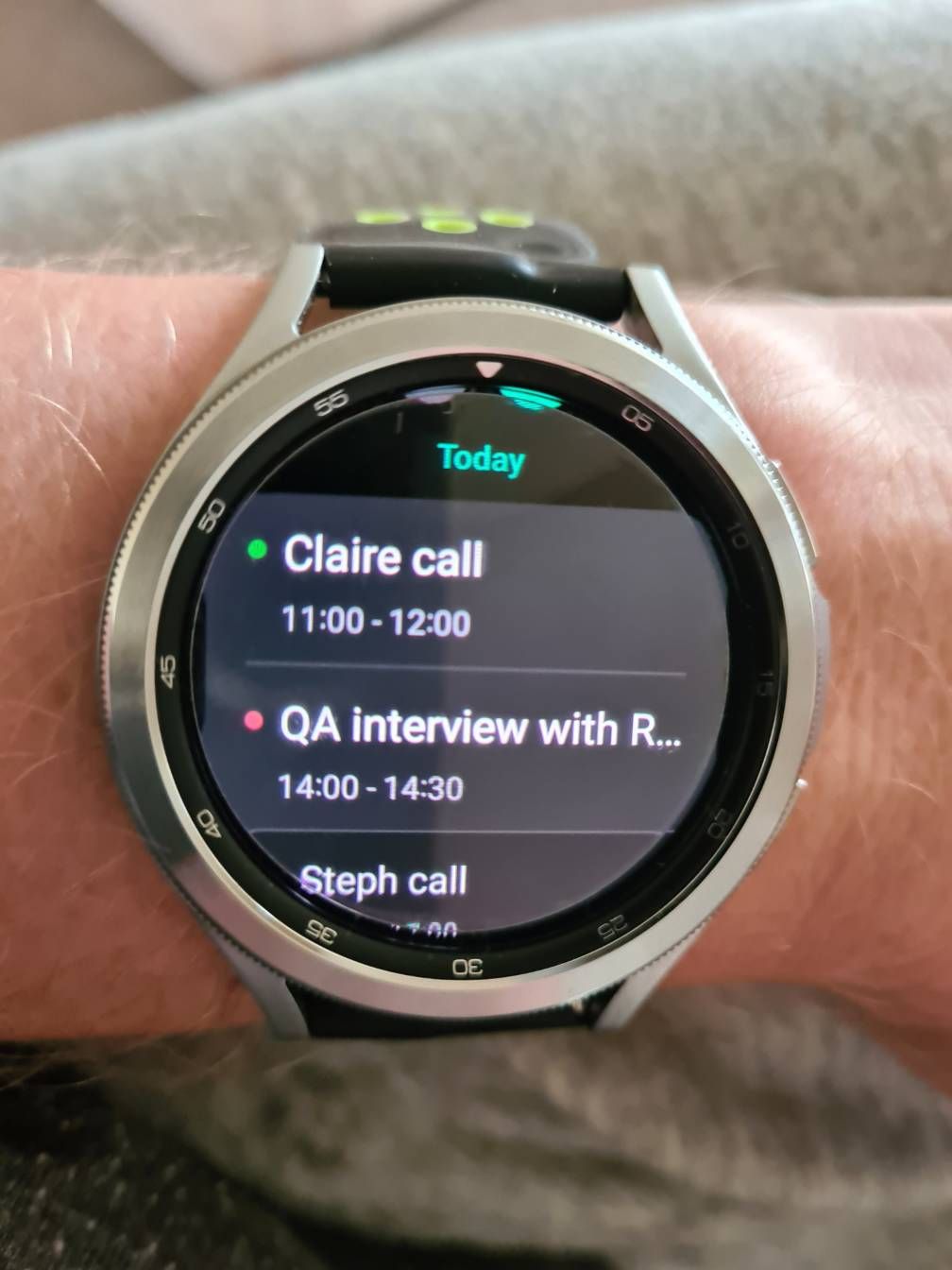 Solved Galaxy Watch 4 Classic calendar entries & notification